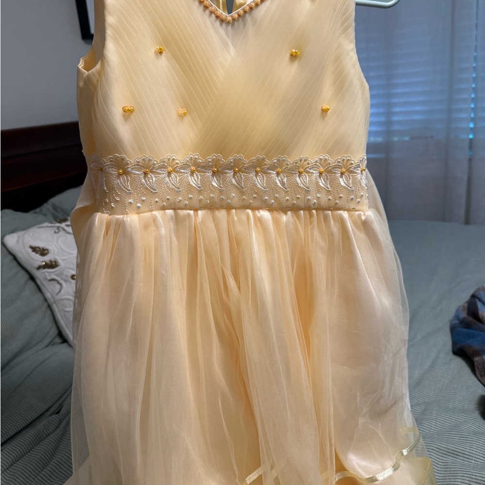 Macy's yellow Sequin Embellished Sundress for any occasion and Wedding Guest